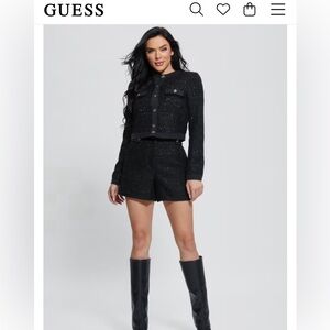 GUESS BY MARCIANO: NWT, Clarissa tweed short. XS